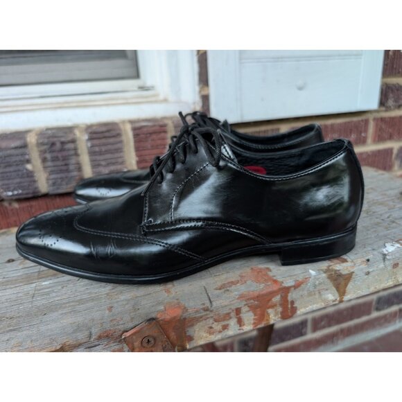 Charles Jourdan Black Leather Oliver Limited Edition Oxfords-Mens-Sz 11.5D - Picture 1 of 13